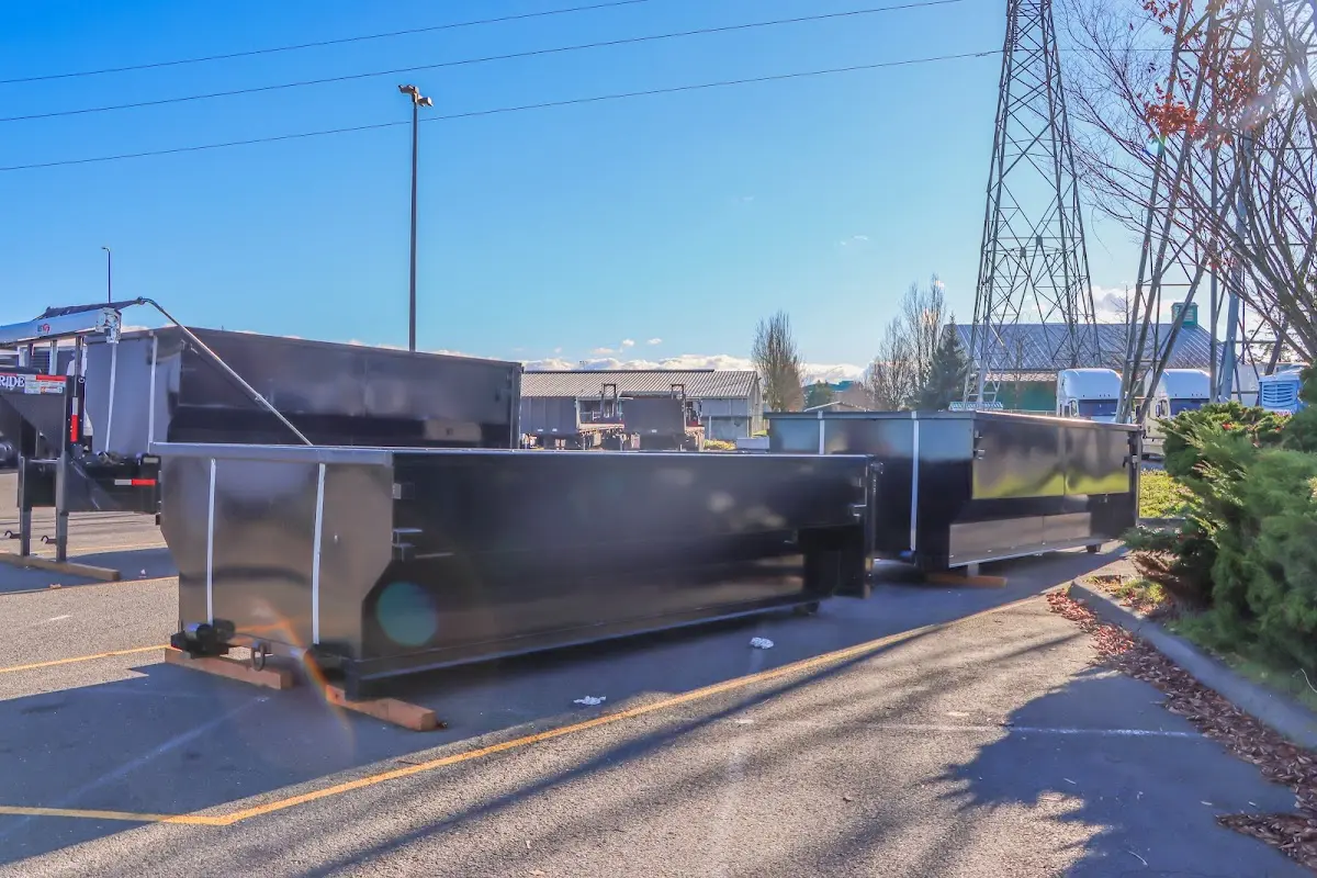 Roll-off dumpster ready for waste disposal at job site for Roll Off Dumpster Rental in Grand Junction